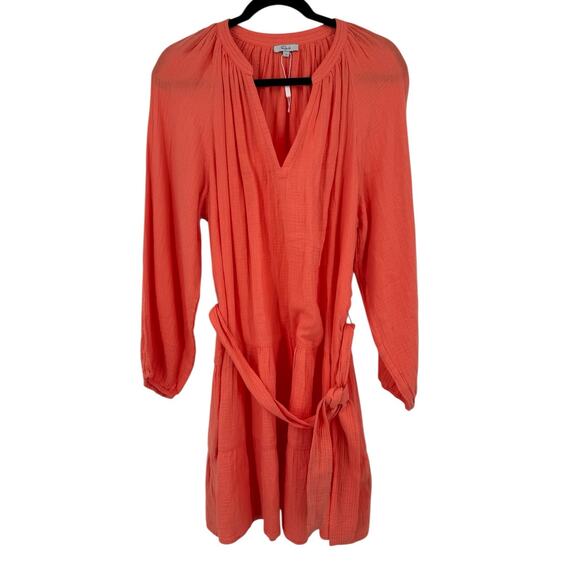 Rails Dress Aureta lightweight gauze long sleeve minidress size Large L - Picture 1 of 6